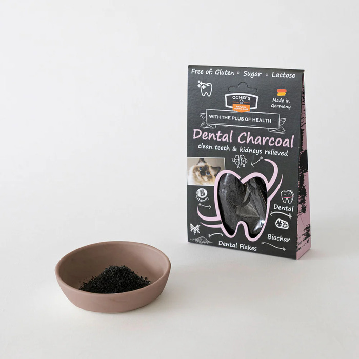 【QCHEFS（キューシェフス）】デンタルチャコール（猫用デンタルフレーク）