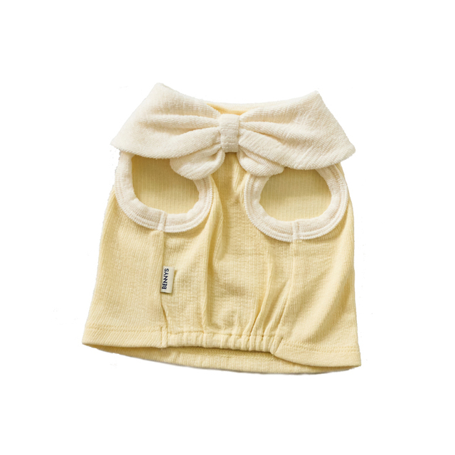 【BENNYS】ボウカラー クロップTシャツ