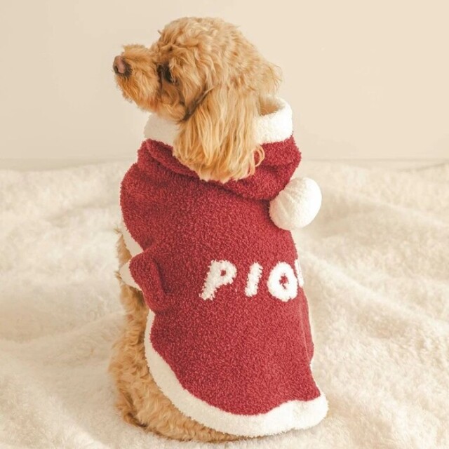 ★GELATO PIQUE 　ベビモコ ビスケット柄トップス★【クリスマス価格】 gelato pique ベビモコケープ(サンタクロース) Pets-first ONLINESTORE