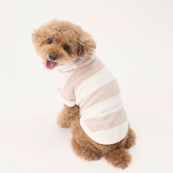 gelato pique スムーズィー2ボーダーdogパーカ/ベージュ Pets-first
