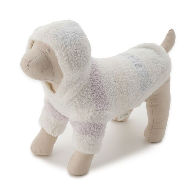 ジェラートピケ ベビモコパステルボーダーフーディ オレンジ gelato pique ベビモコパステルボーダーフーディ Pets-first ONLINESTORE