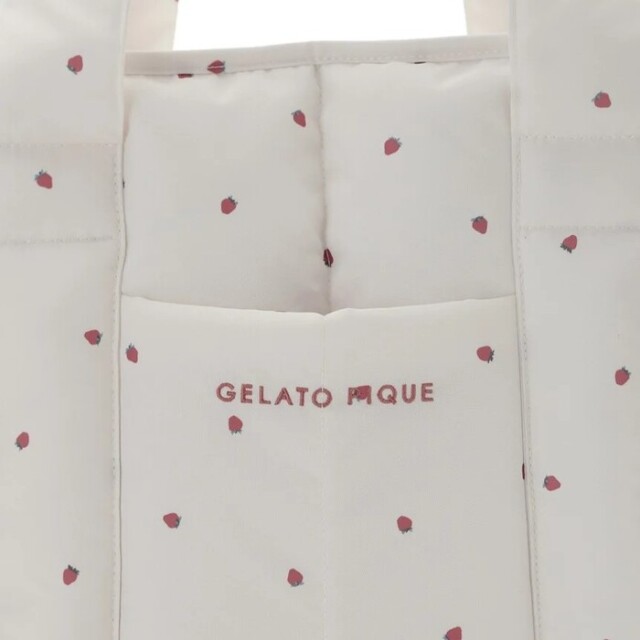 ととと　　　GELATO PIQUE ピンク イチゴ柄　キャリーバッグ gelato pique｜【CAT&DOG】ストロベリー柄ミニサイズキャリー