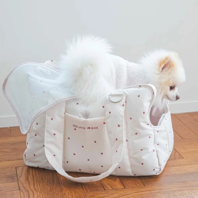 gelato pique ストロベリーキルティングキャリーバック gelato pique ストロベリーキルティングキャリーバック Pets
