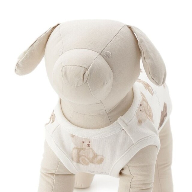 新品未使用　ジェラートピケ　ベア柄プルオーバー オフホワイト　フリーサイズ ジェラートピケ gelato pique 【CAT&DOG】ベア柄プルオーバー