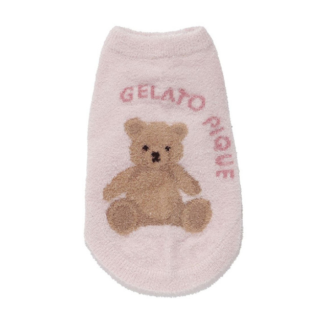gelato pique パウダーベアジャガードプルオーバー ソフトピンク セール】【HOMME】パウダーフォレストベアジャガードプルオーバー