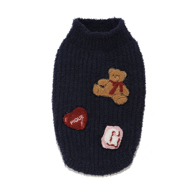 新品未使用タグ付 gelato pique ベビモコベアさがらプルオーバー gelato pique ベビモコベアサガラ刺繍プルオーバー Pets-first ONLINESTORE