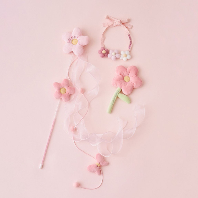 じゃれねこ『3月☆さくら♡薄ピンク』 gelato pique フラワーモチーフねこじゃらし Pets-first ONLINESTORE