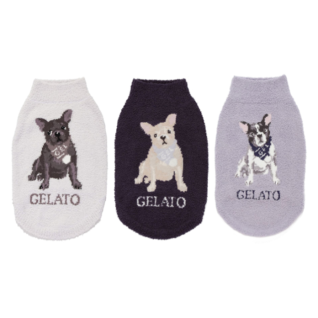【gelato pique】ベビモコフレンチブルドッグ柄プルオーバー