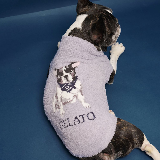 【gelato pique】ベビモコフレンチブルドッグ柄プルオーバー