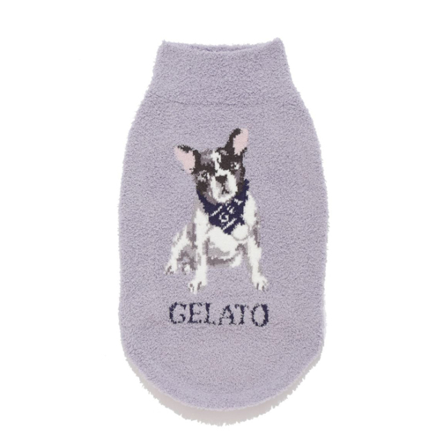 【gelato pique】ベビモコフレンチブルドッグ柄プルオーバー