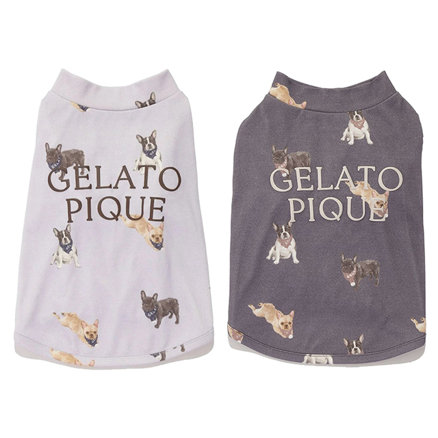 【gelato pique】フレンチブルドッグ柄カットソープルオーバー