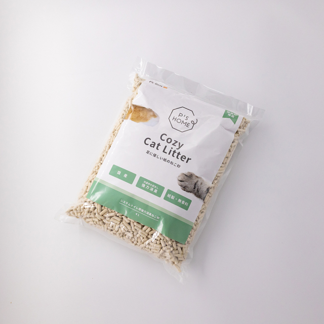 ペッツファーストオリジナル】足に優しい紙の猫砂（システムトイレ用