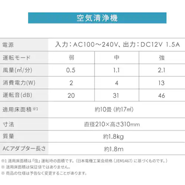 【アイリスオーヤマ】空気清浄機　10畳