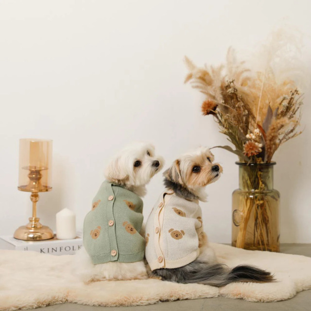 moncheri くまさん柄カーディガン Pets-first ONLINESTORE