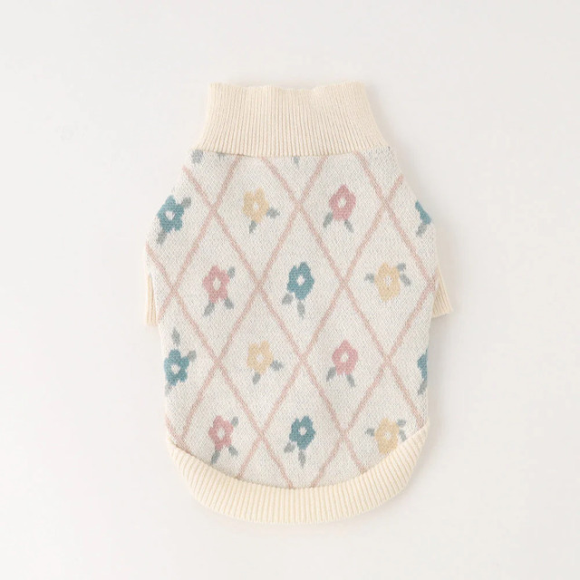 moncheri りんご柄ニットトップス Pets-first ONLINESTORE