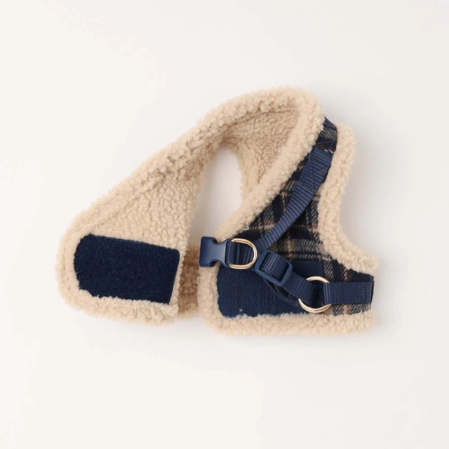 moncheri チェック柄ボアハーネス+リードSET Pets-first ONLINESTORE
