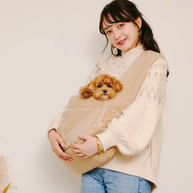 モンシェリ　スリング　バッグ　クッション付き moncheri ボアスリングバッグ クッション付き Pets-first