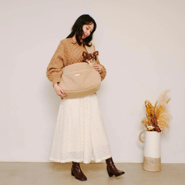 moncheri ボアスリングバッグ クッション付き Pets-first