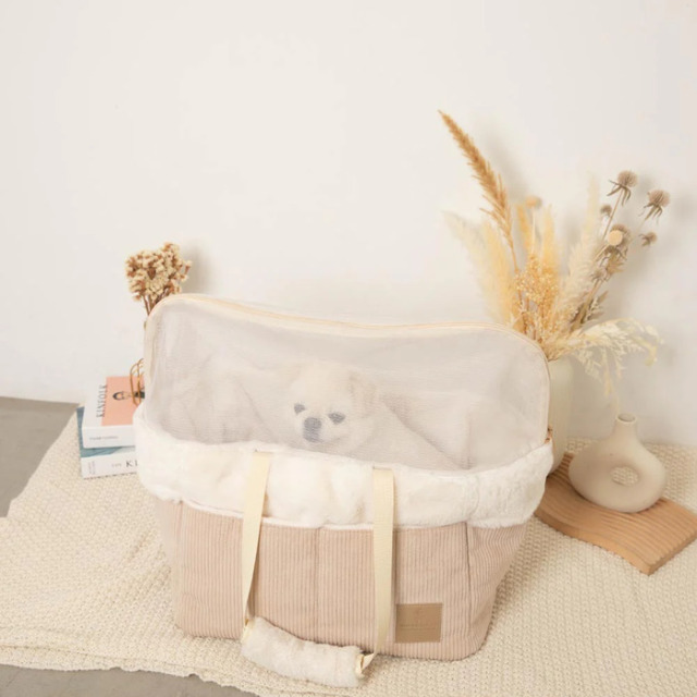 モンシェリ ペットカートコーデュロイファーバッグ ペットカートコーデュロイファーバッグ（その他ペットグッズ