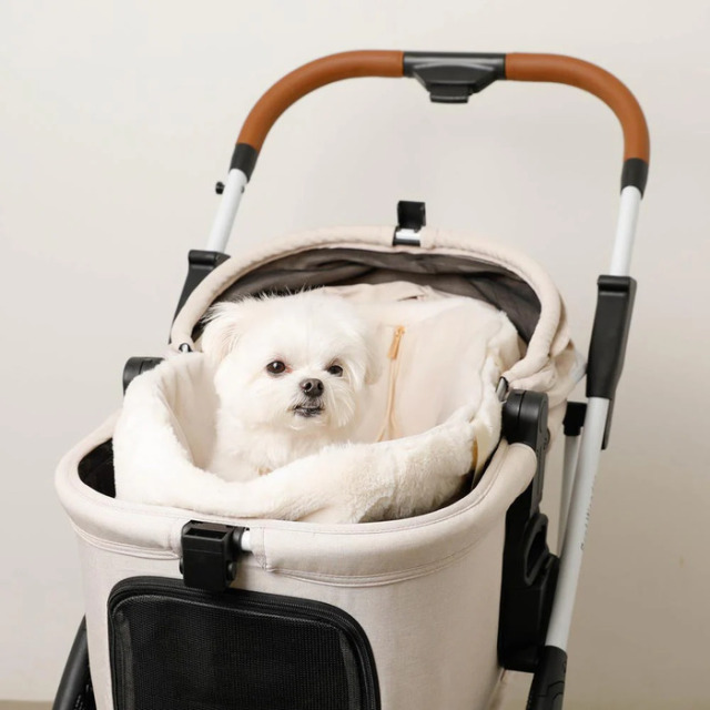 超爆安 moncheri ペットカートコーデュロイファーバッグ Pets-first キャリーバッグ・スリング