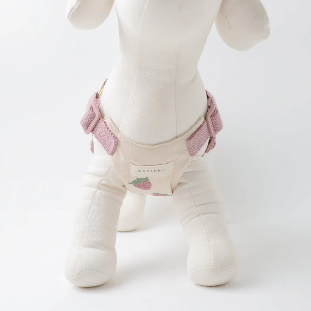 moncheri 冷感いちご柄ハーネス+リードSET Pets-first ONLINESTORE