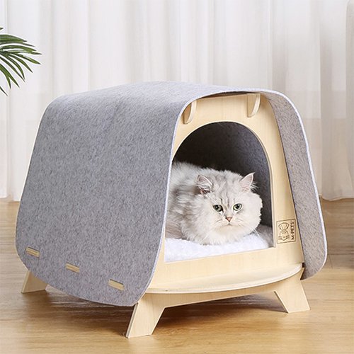 エムペッツ　ウッディコージーキャットハウス