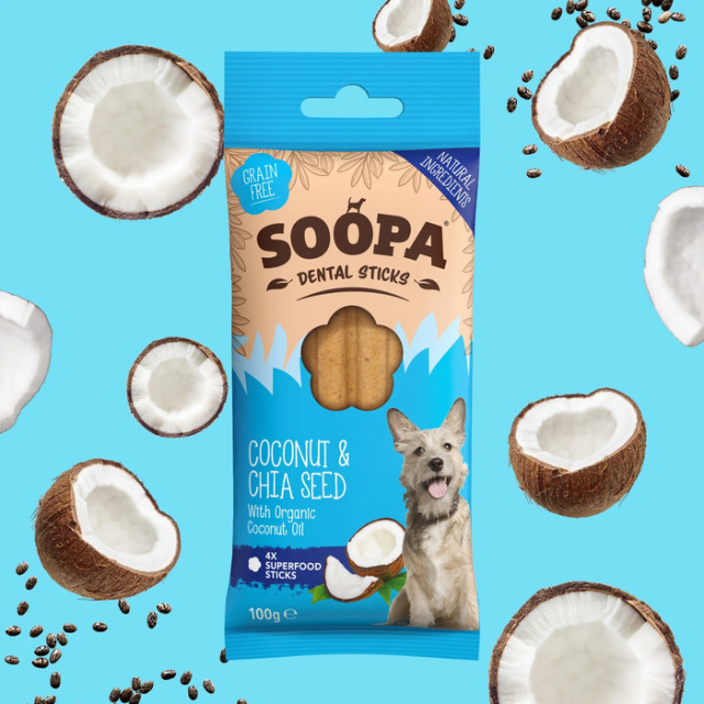 SOOPA】ココナッツ アンド チアシード デンタルスティック（犬用おやつ