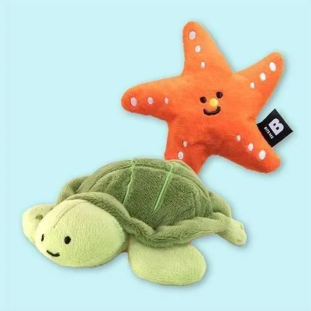  Ocean ふわふわのヒトデさん ふわふわのタコさん BITE ME】海のお友だちおもちゃ Pets-first ONLINESTORE
