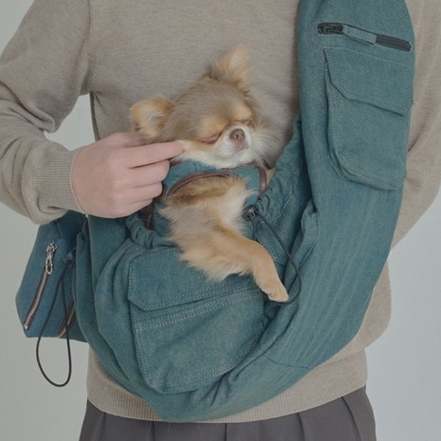 MATIE】スリングバッグ・ペットキャリーバッグ/デニム Pets-first