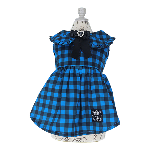 【在庫限り】ANNA SUI  襟付きギンガムチェックワンピース