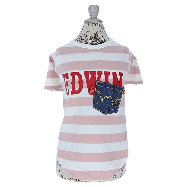 EDWIN_デニムポケットボーダーTシャツ