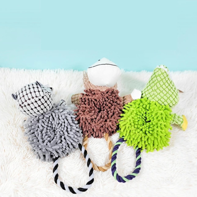【M-PETS】PLAYドッグトイ ANIMOモップ サル カバ ワニ