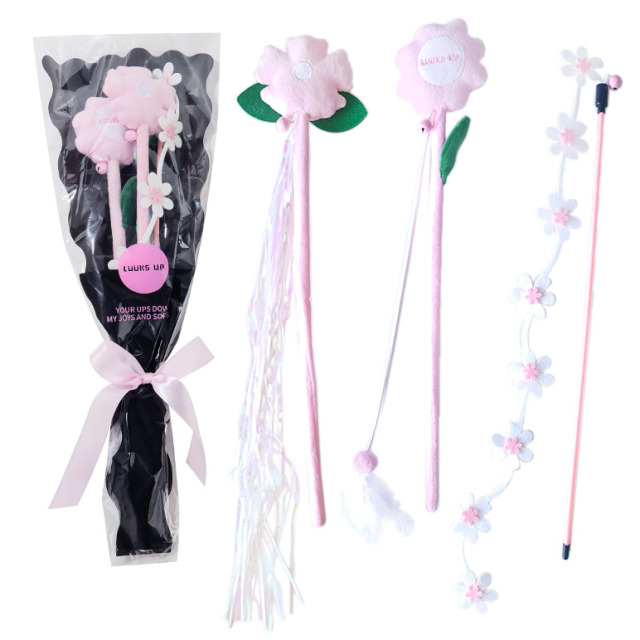 Luuks up】Flower Bouquet Cat Teaser Pets-first ONLINESTORE