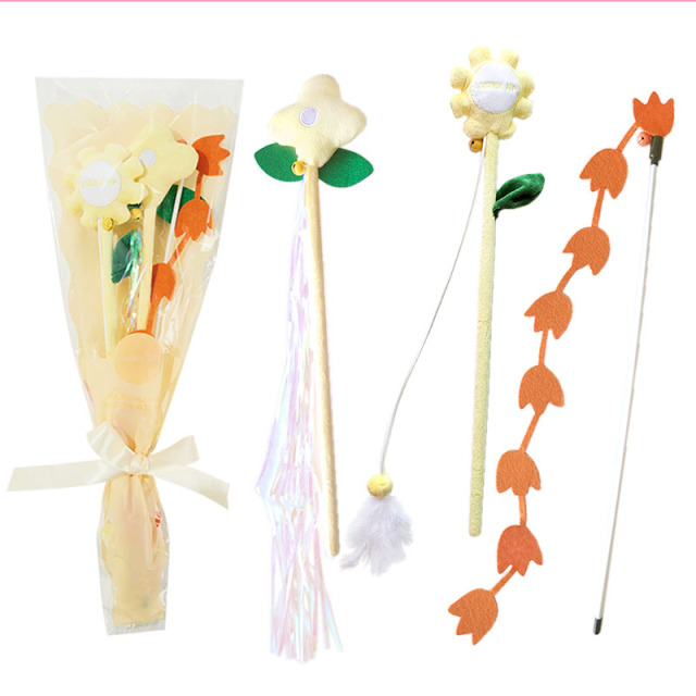 Luuks up】Flower Bouquet Cat Teaser Pets-first ONLINESTORE