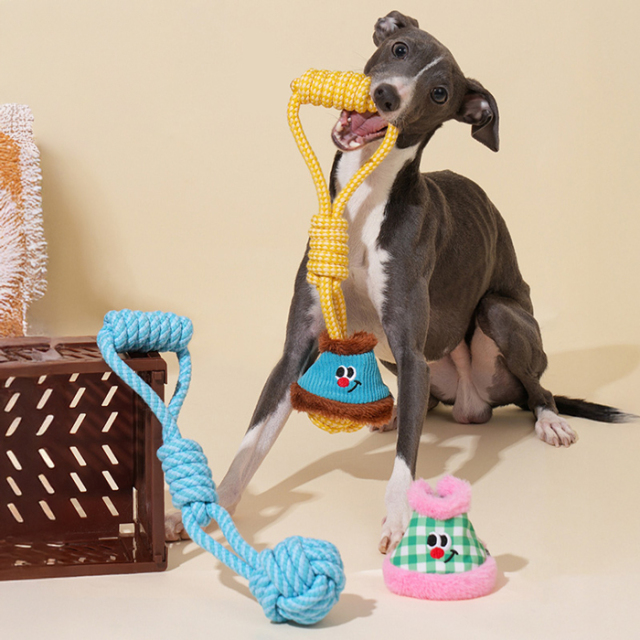 【zeze】DOG ROPE TOY Handle Ball