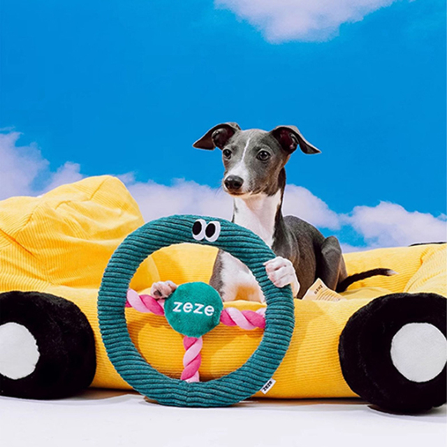【zeze】DOG ROPE TOY Steering Wheel