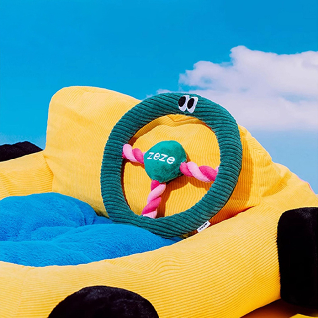 【zeze】DOG ROPE TOY Steering Wheel