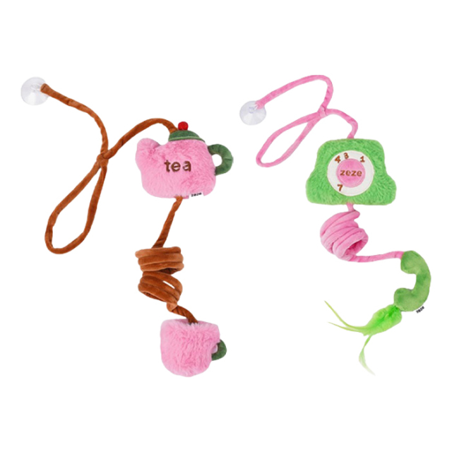 【zeze】CAT STRING TOY　Teapot/Telephone
