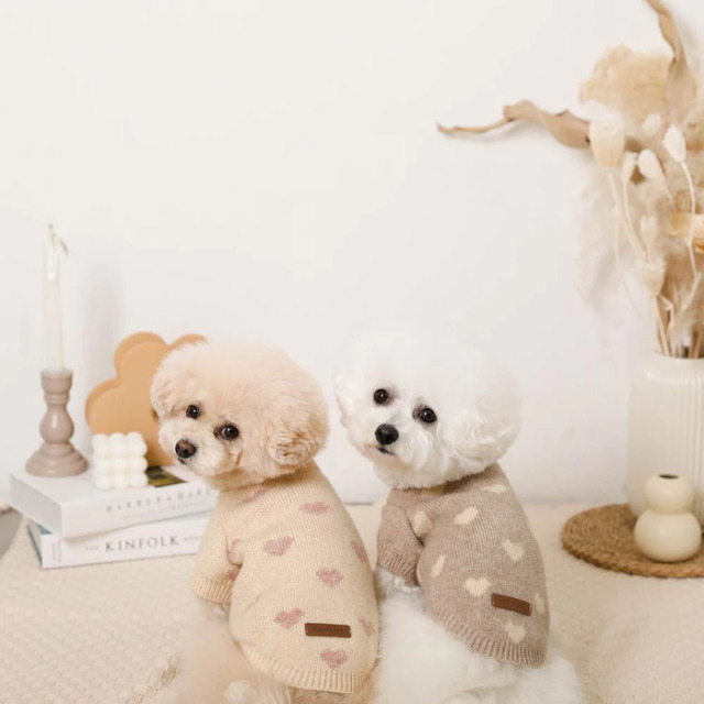 moncheri ハート柄ジャガードニットトップス Pets-first ONLINESTORE