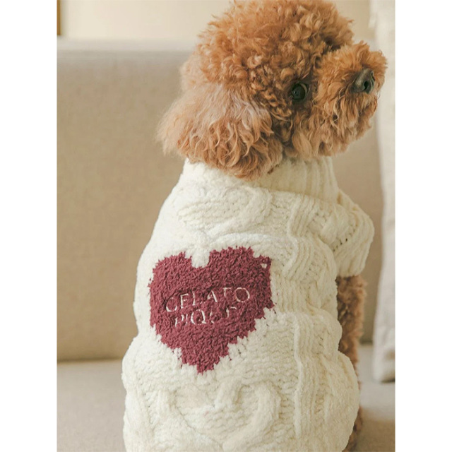 gelato pique ジェラートピケ ハートアランハイネックプルオーバー 犬 gelato pique ハートアランハイネックプルオーバー Pets-first