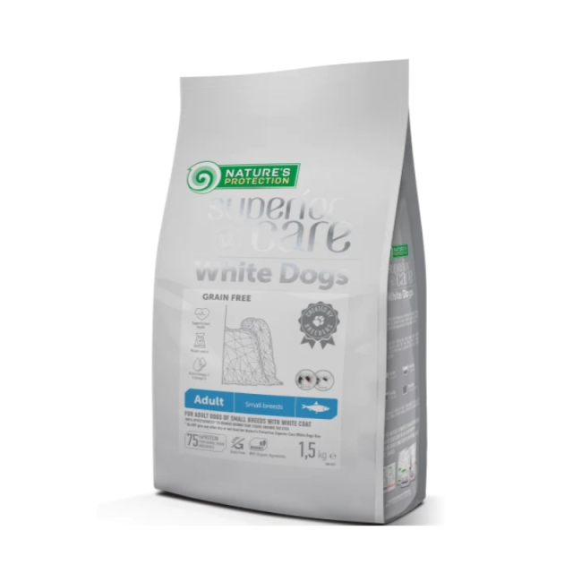 NATURE'S PROTECTION】ホワイトドッグ ニシン アダルト 1.5kg【体重