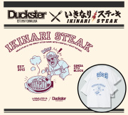 【コラボＴシャツ】Duckster×いきなり！ステーキ（白）Lサイズ
