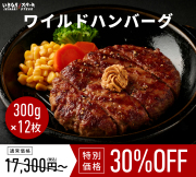 いきなり！ステーキ 冷凍いきなり！ワイルドハンバーグ 300g 12個 (3.6kg) オニオンソース付 豪州産牛肉 ビーフ100％｜ステーキ ギフト お中元 お歳暮 内祝い お肉 セット 人気 通販 お取り寄せ