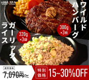いきなり！ステーキ 冷凍いきなり！ガーリックライス 320g × 3袋 + ワイルドハンバーグ 300g × 3個 セット　【ギフト お中元 お歳暮  内祝い グルメ】