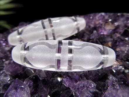 金剛杵天珠 水晶 クリスタル天珠 水晶天珠