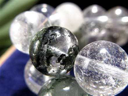 マニハール クォーツ ブレスレット ビーズ石 ヒマラヤ山脈 水晶 クローライト ガーデン