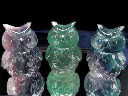 フローライト 蛍石 フクロウ ふくろう 置物