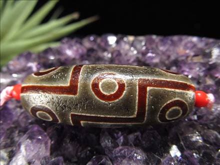 柔らかい 高油金剛三六九古天珠 長さ50*橫12ミリ - 通販