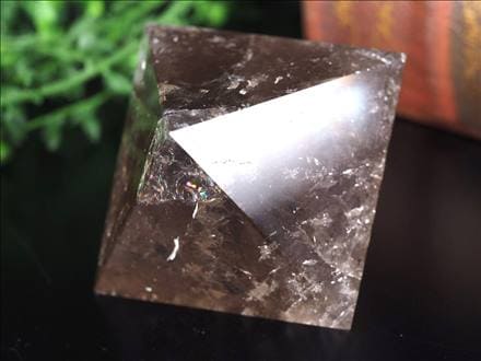 スモーキークォーツ 置物 正多面体 プラトン 煙水晶