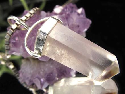 リチウムクォーツ 水晶 ペンダントトップ ポイント ネックレス